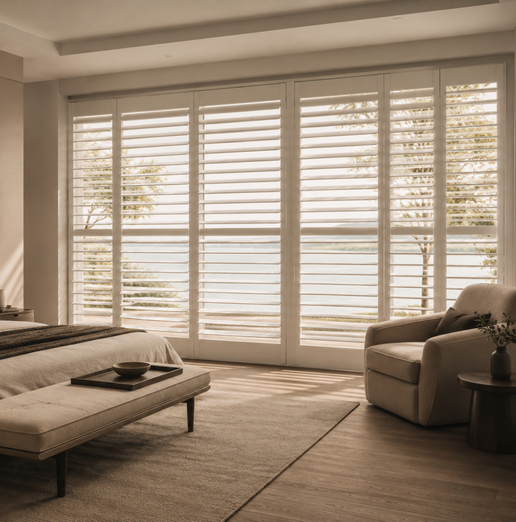 PVC plantation shutters — plantation shutters bathroom 1013x1024